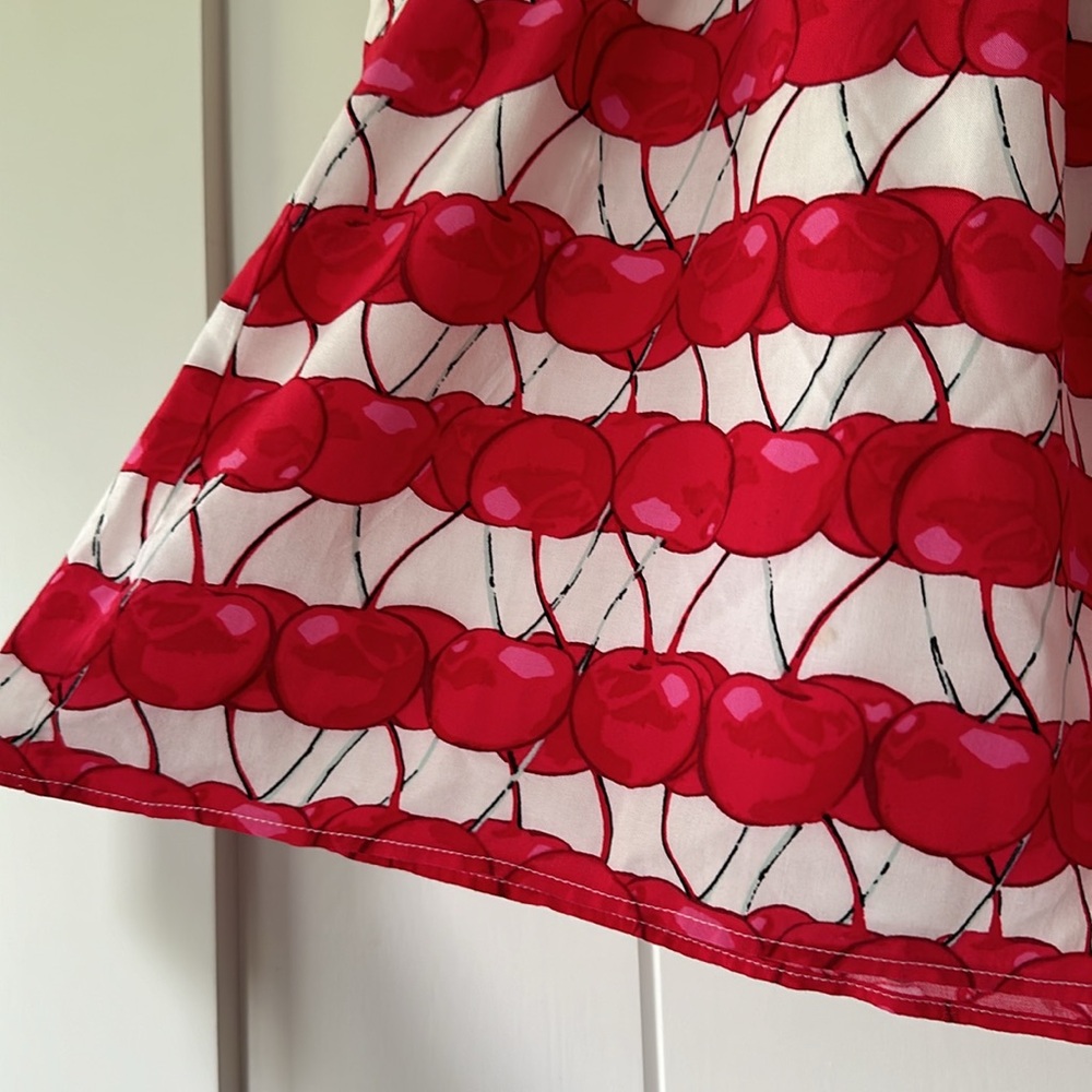 Cherry ๐ print! Cynthia Rowley Red cherry striped skirt - Picture 3 of 4